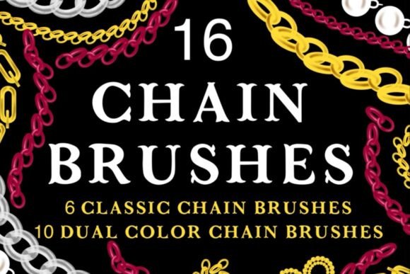 16 Procreate Chain Brushes & Dual Color: Elevate Your Digital Art