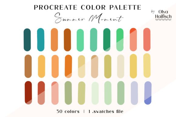 Capturing the Golden Hour: The Retro Summer Procreate Color Palette