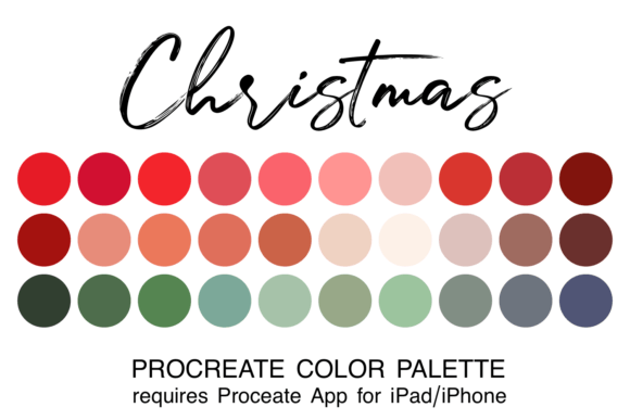 Christmas Procreate Color Palette: Your Holiday Design Shortcut