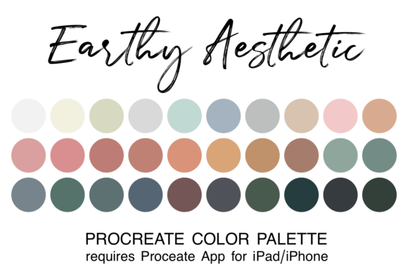 Earthy Aesthetic Procreate Color Palette: Nature-Inspired Design