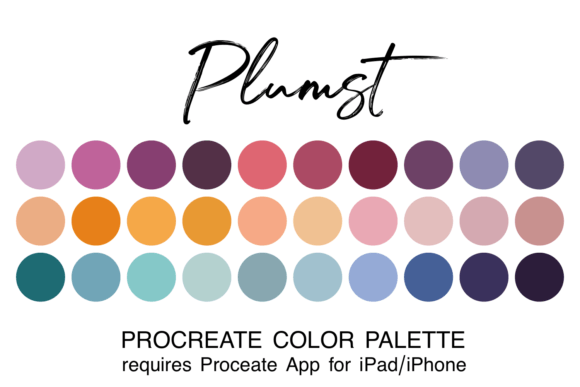 Elevate Your Digital Art with the Plumst Procreate Color Palette
