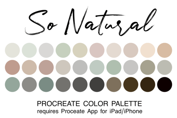 Embrace Earthy Tones with the So Natural Procreate Color Palette