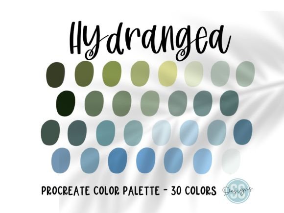 Hydrangea Procreate Color Palette: Blooming Inspiration for Digital Artists
