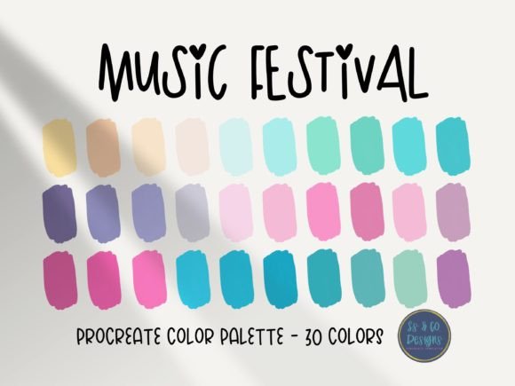 Ignite Your Art with the Music Festival Procreate Color Palette