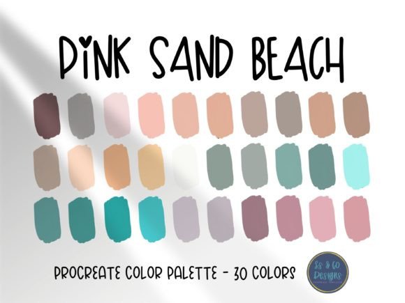 Pink Sand Beach Procreate Color Palette: Capture Coastal Serenity