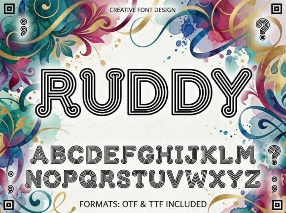 Ruddy: A Hypnotic Typeface with a Retro-and-Radiant Soul