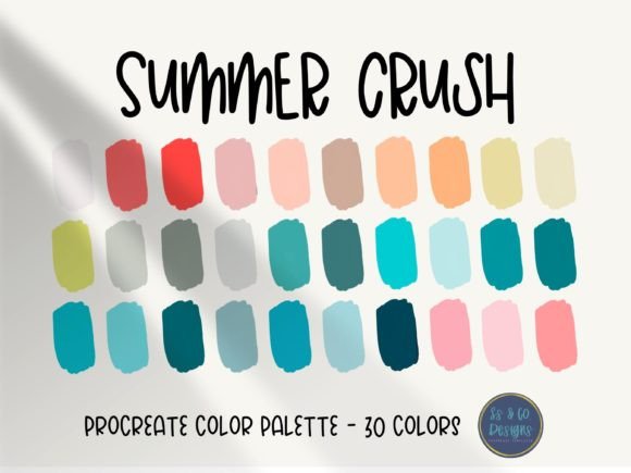 Summer Crush Procreate Color Palette: A Vibrant Design Toolkit