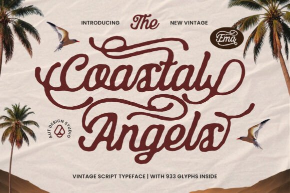 The Coastal Angels Typeface: A Hand-Lettered Journey to Sun-Drenched Shores