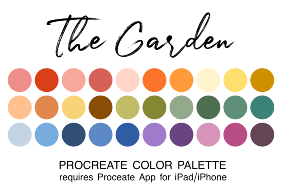 Transform Your Digital Art with The Garden Procreate Color Palette