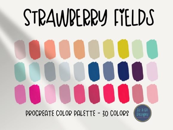 Unleash Your Creativity with the Strawberry Field Procreate Color Palette