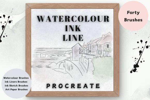 Unlock Authentic Artistry with Watercolour Ink Line Procreate Brushes