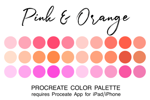 Unlock Vibrant Creativity with a Pink and Orange Procreate Palette