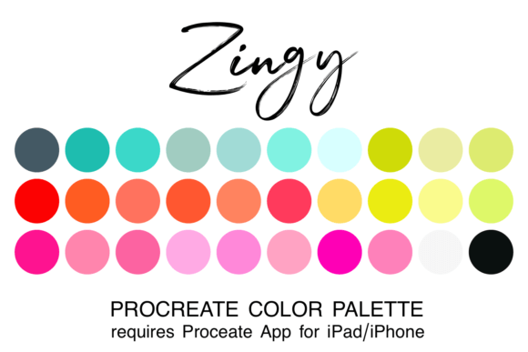 Zingy Procreate Color Palette: Energize Your Digital Art